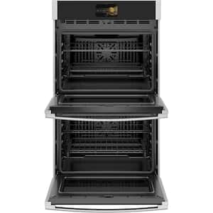 27 in. Double Electric Wall Oven with Built-In Microwave in Stainless Steel