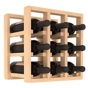 InstaCellar, 9-Bottle Display, 3 Column Standard Extender Rack, Unstained Pine without Clear Coat, Wine Rack