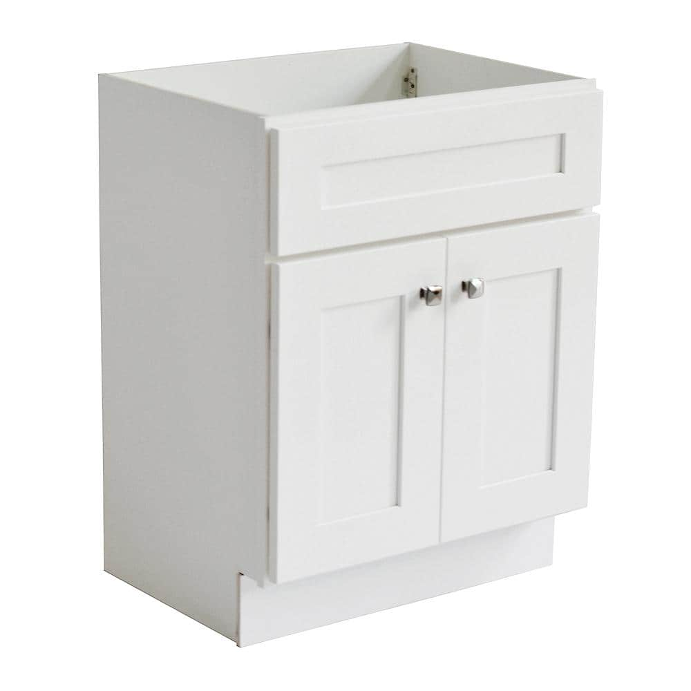 Reviews For Design House Brookings 24 In W X 21 In D 2 Door Shaker Style Bath Vanity Cabinet Only In White Ready To Assemble 586933 The Home Depot