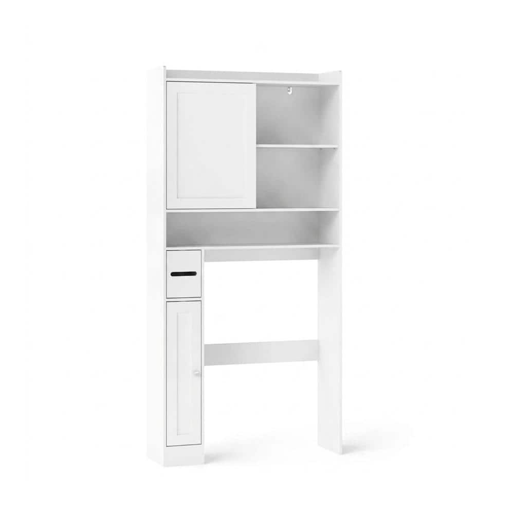 Over-the-Toilet Storage Cabinet with Sliding Door Toilet Paper Holder 5-Level Adjustable Shelves price history on PriceWatchPro