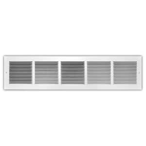 30 in. x 6 in. Steel Return Air Grille with 1/3 in. Fin Spacing in White