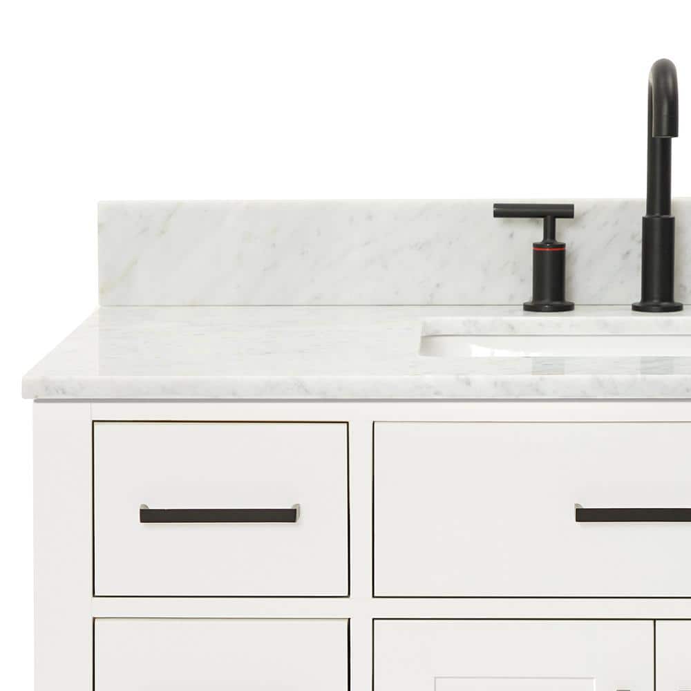 Hepburn 43" White Marble Top Single Basin Vanity