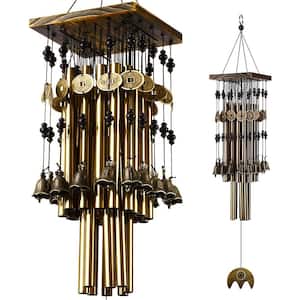 30 in. Bronze Memorial Wind Chimes with 24 Brass Pipes And 16 Brass Bells