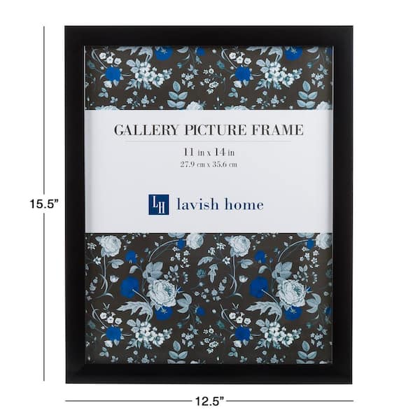 Lavish Home M021013 8.5 x 11 in. Picture Frame Set - Black Set of 6