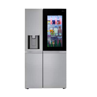 27 cu. ft. Side by Side Smart Refrigerator with InstaView, Dual Ice Maker with Craft Ice in PrintProof Stainless Steel