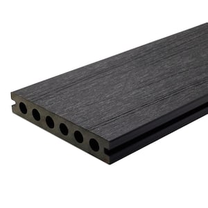 UltraShield Naturale Voyager Series 1 in. x 6 in. x 16 ft. Hawaiian Charcoal Hollow Composite Decking Board
