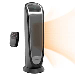 1500-Watt 23 in. Electric Oscillating Ceramic Tower Space Heater with Timer and Remote Control