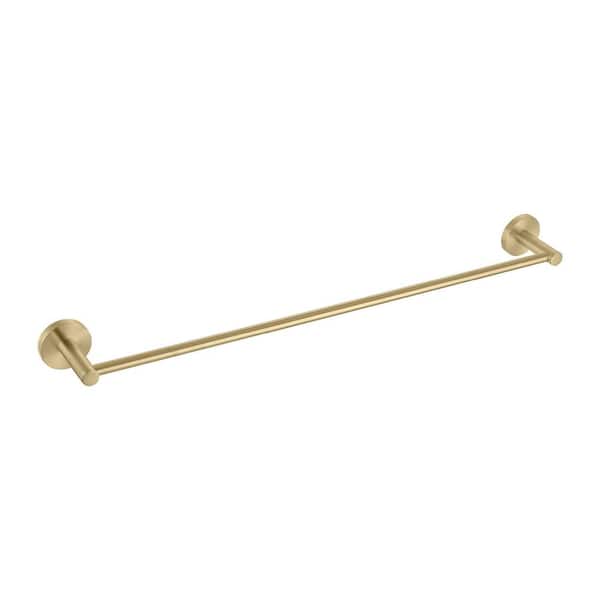 Bathroom Accessories 23.62 in. Wall Mounted Towel Bar in Brushed Gold
