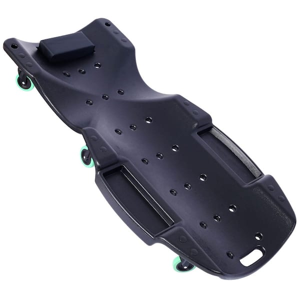 Ami 48 in. Plastic Creeper Blow Molded HDPE Body 440 lbs. Capacity BLACK Dolly