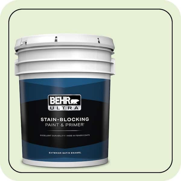 BEHR ULTRA 5 gal. #430C-2 Spring Morn Satin Enamel Exterior Paint & Primer
