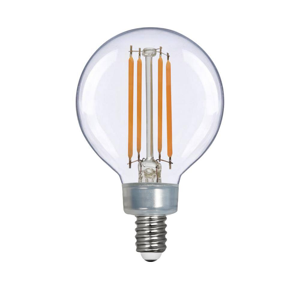 40-Watt Equivalent G16.5 Dimmable ENERGY STAR CEC Filament LED Light Bulb Soft White (3-Pack) price history on PriceWatchPro