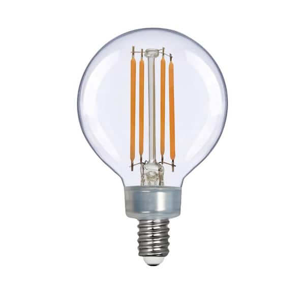 EcoSmart 40-Watt Equivalent G16.5 Dimmable ENERGY STAR CEC Filament LED Light Bulb Soft White (3-Pack)