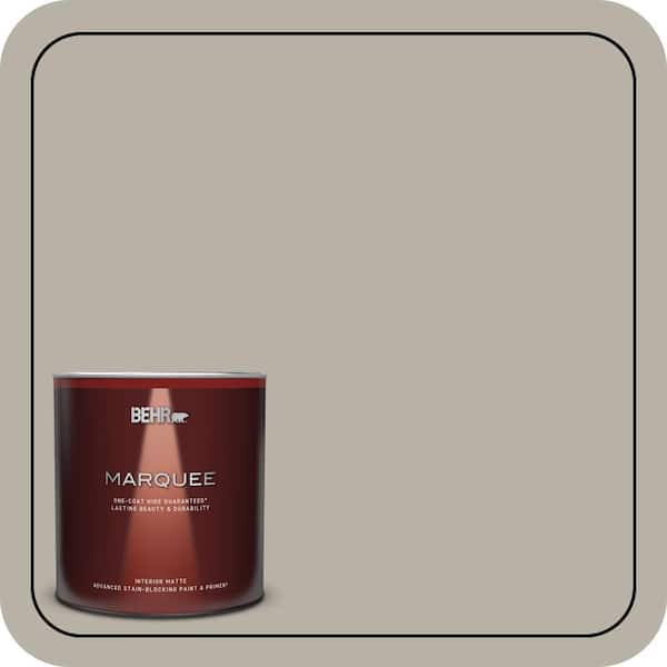 BEHR MARQUEE 1 qt. Home Decorators Collection #HDC-CL-27G Rushmore Gray Matte Interior Paint & Primer