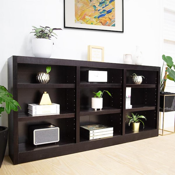 Concepts In Wood 36 in. Espresso Wood 9-shelf Standard Bookcase