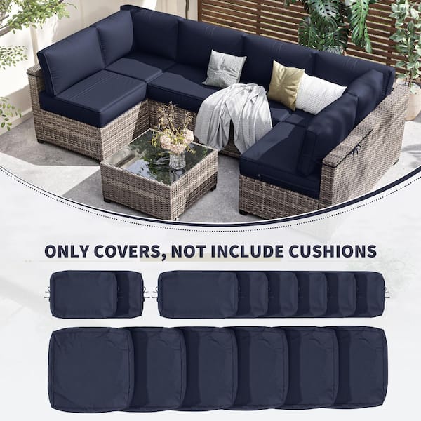 WNP 14-Piece Outdoor Cushion Cover Set (Slipcovers Only