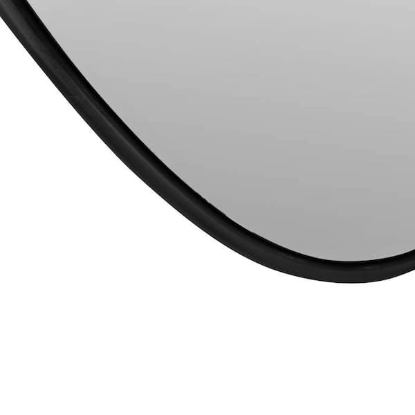 Luna™ Half-moon Black Tinted Contemporary Frameless Mirror Regular 