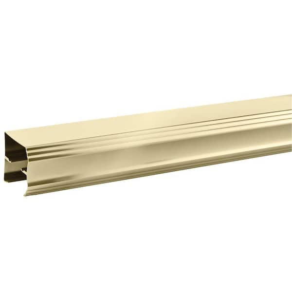 Delta 48 in. to 60 in. Semi-Frameless Traditional Sliding Shower Door Track Assembly Kit in Polished Brass