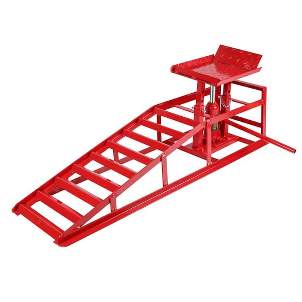 Heavy-Duty Hydraulic Car Ramps 5-Ton High-Lift Vehicle Service Ramps for Oil Changes and Garage Repair 2-Pack