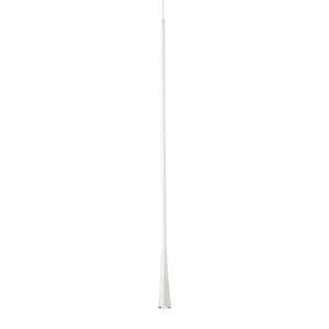 Taper 32 in. 1-Light 7-Watt White Integrated LED Pendant Light