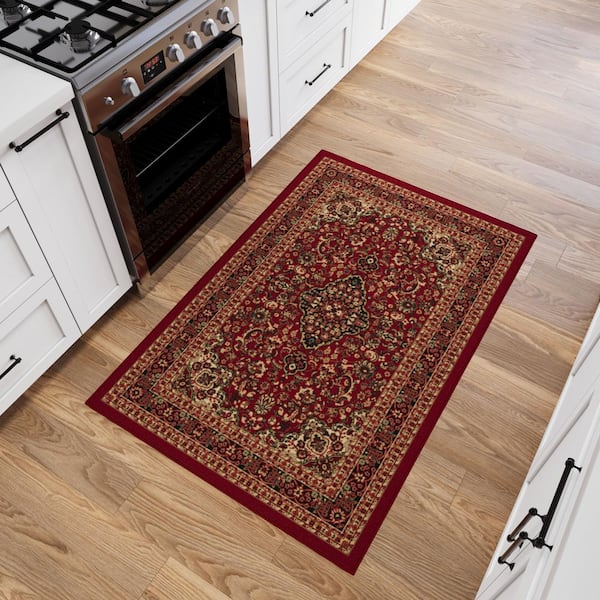 WANIMA - rossa Ottomanson Ottohome Collection Non-Slip Rubberback Medallion