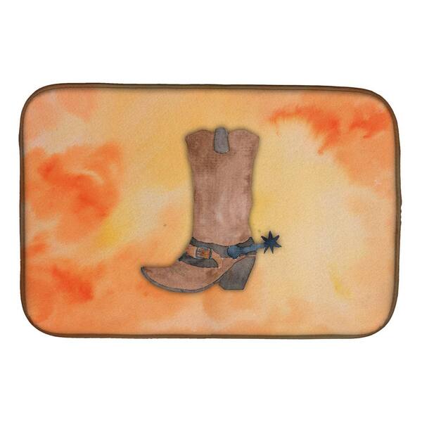 Caroline's Treasures 14 in. x 21 in. Cowboy Watercolor Dish Drying Mat  BB7368DDM - The Home Depot