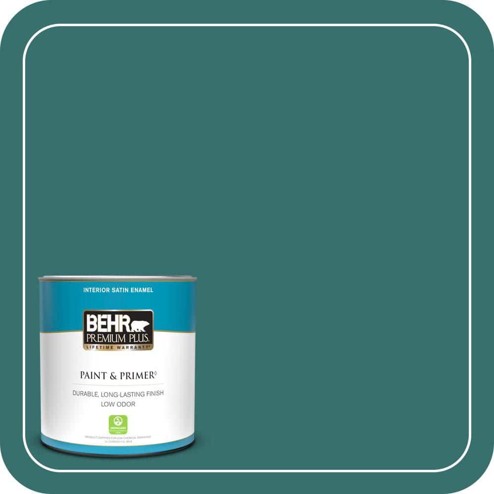 1 qt. #500D-7 Caribbean Green Satin Enamel Low Odor Interior Paint & Primer price history on PriceWatchPro