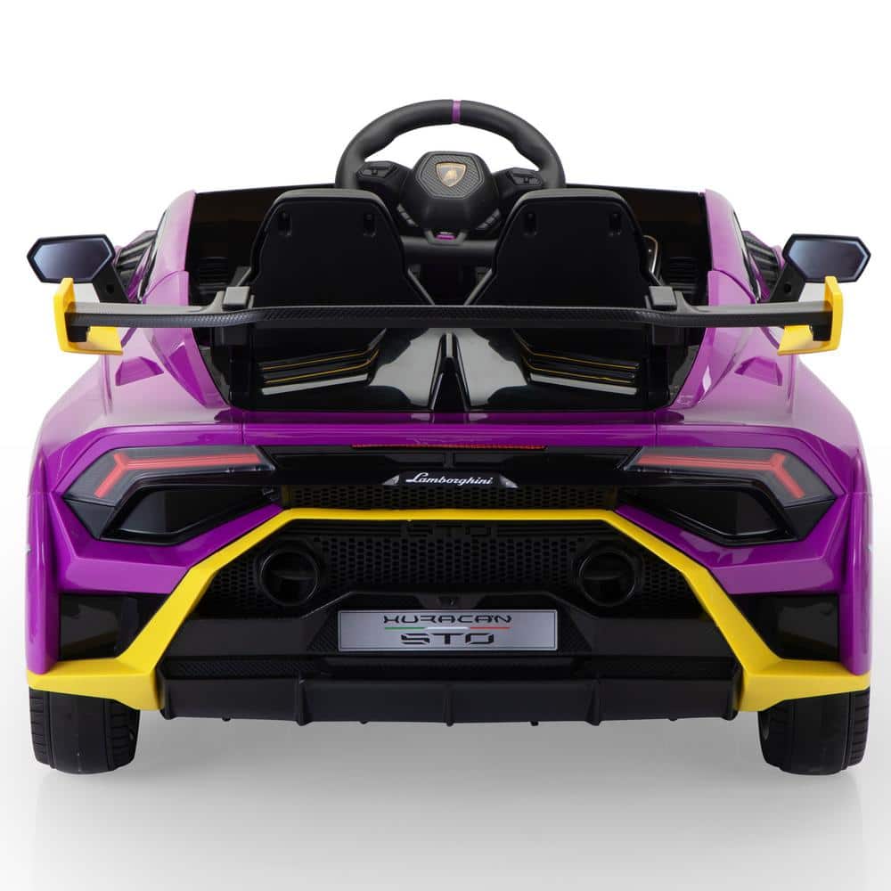 12V Purple Lamborghini STO Kids Ride-On Car with Remote Control