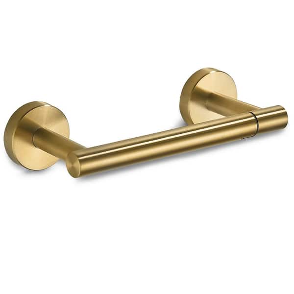 FORIOUS Wall Mount Post Toilet Paper Holder in Gold