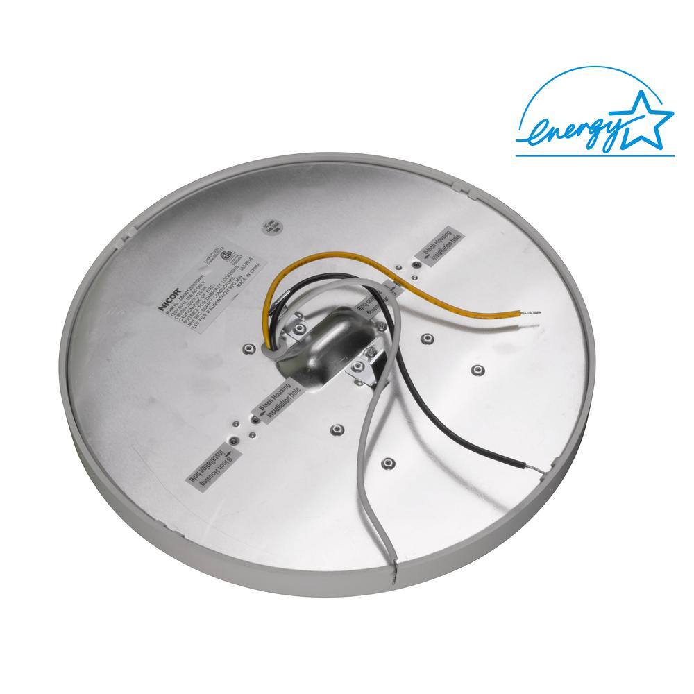Matte White Round Aluminum LED Flush Mount Light