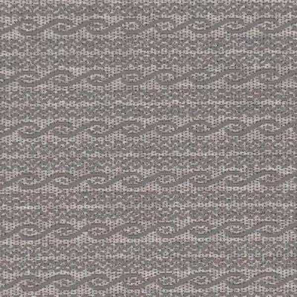 Easy-Care Reversible Gray Stripe Outdoor Square Rug 6'x6'