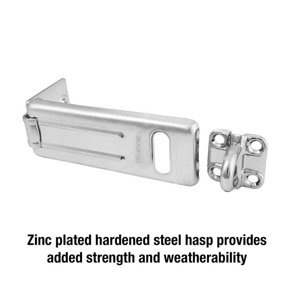 Zinc-Plated Hardened Steel 4-1/2 Inch Security Hasp