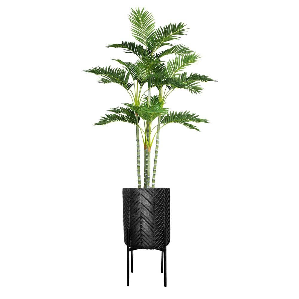 VINTAGE HOME 83 5 In Artificial Palm Tree In Chevron Planter   Vintage Home Artificial Trees Vhx113238 64 1000 