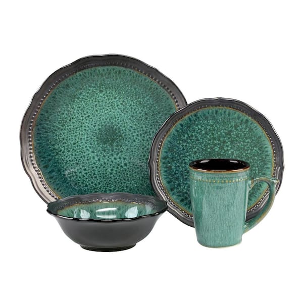 Cuisinart Jenna Collection 16-Piece Dinnerware Set in Green