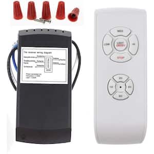 3in1 Universal Ceiling Fan Remote Control Kit and Speed Remote in White for for Hunter, Harbor and Breeze