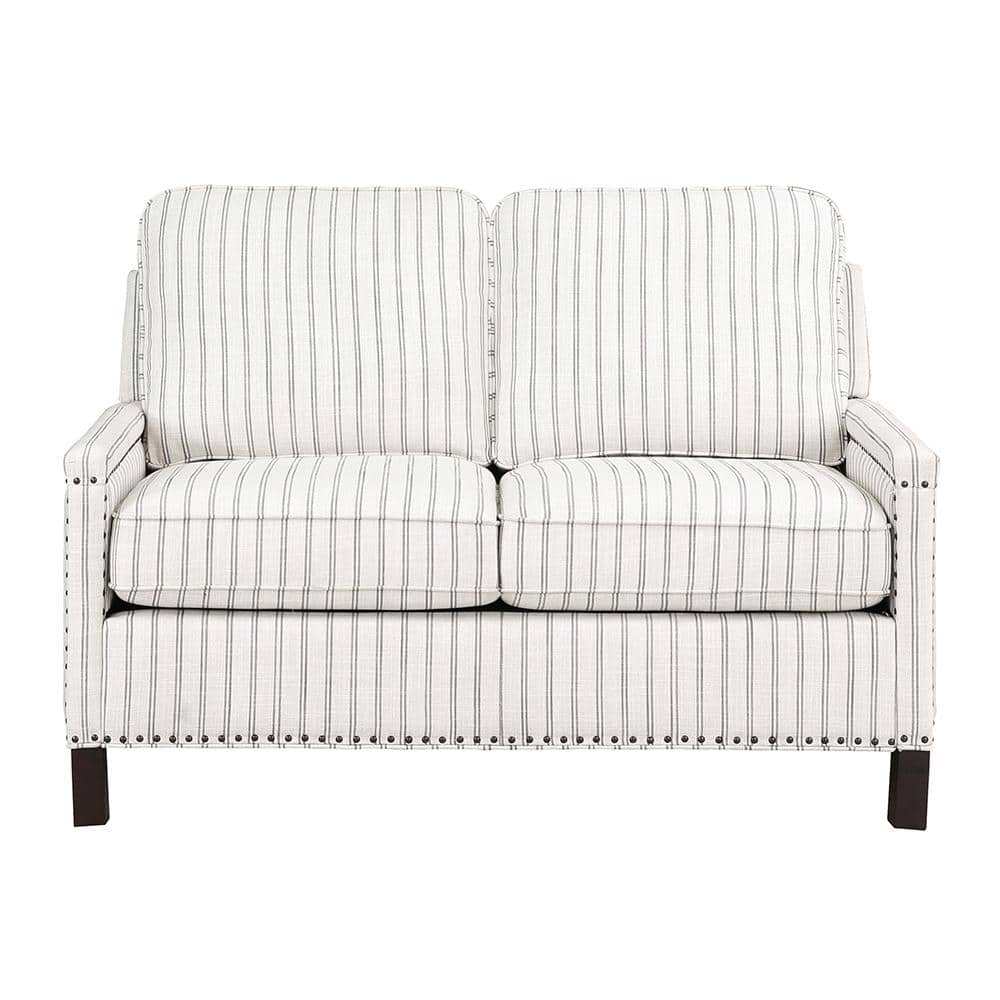 Boone 54 in. W Beige and Gray Textured Fabric Loveseat -  Lazzara, 9257-2
