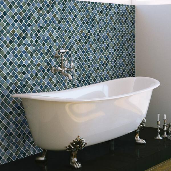 Hudson Tangier Lagoon 12-3/8 in. x 12-1/2 in. Porcelain Mosaic Tile (11.0 sq. ft./Case)