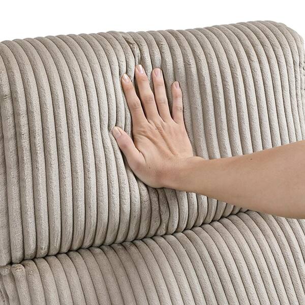 Lazzara Turbo Brown Corduroy Fabric Manual Swivel Glider Recliner