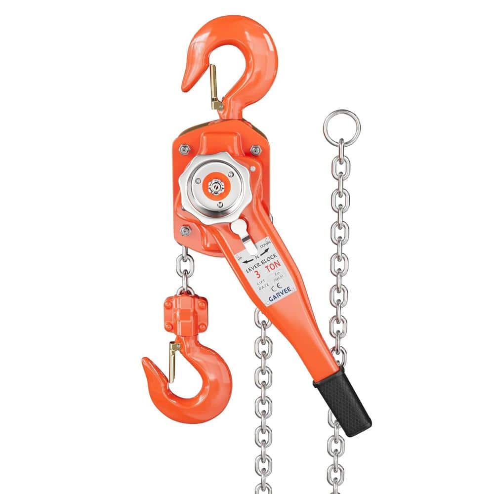Manual Lever Chain Hoist 3 Ton/6600 lbs Capacity, 10FT Lifting Height with G80 Galvanized Steel Chain price history on PriceWatchPro