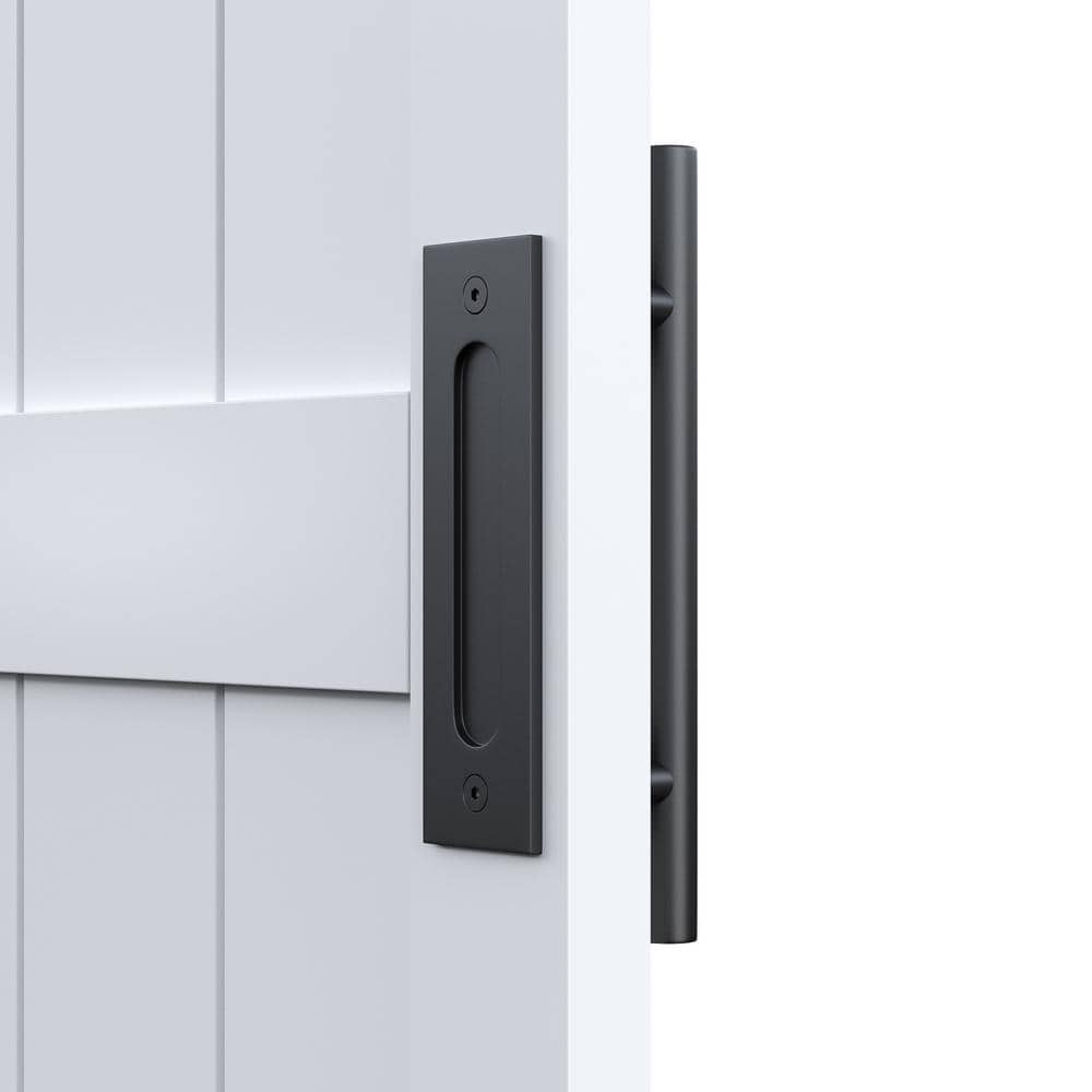 White 32" x 84" MDF Barn Door with Sliding Hardware Kit