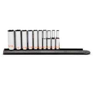 thumbnail image 2 of Powerbuilt 10-Piece 1/4 Inch Drive Metric 6-Point Deep Socket Set, 640538 2 of 6
