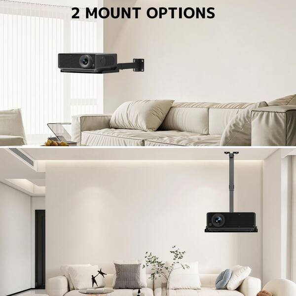 thumbnail image 2 of 2-Be-Best Projector Ceiling Mount With Tray - 37-60cm Adjustable Universal Mount For Home Theater 2 of 14