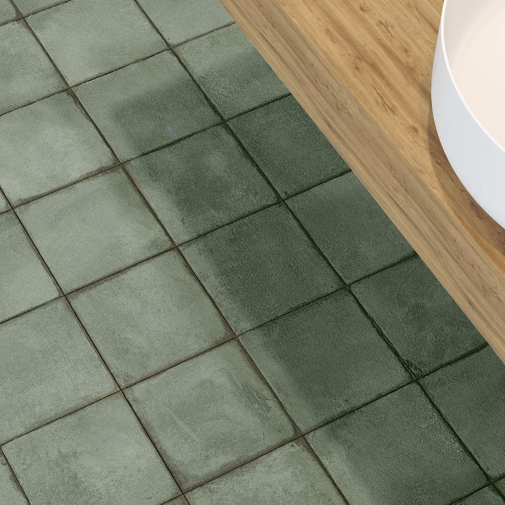 Coronado Green Matte 8" x 8" Porcelain Floor and Wall Tile