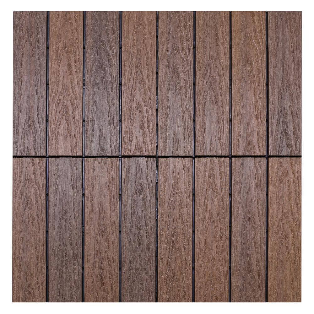 Brazilian Ipe Composite 12" x 12" Interlocking Deck Tile