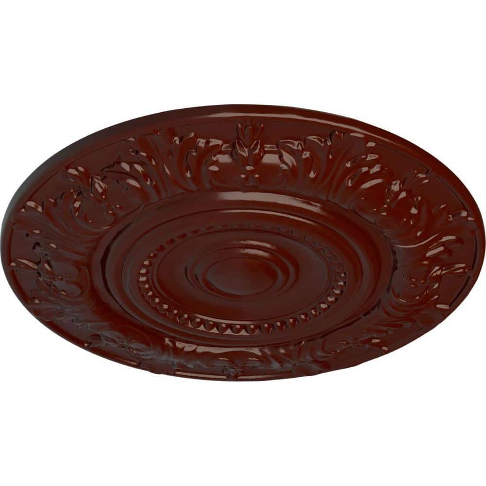 Brushed Mahogany 20" Ornate Urethane Ceiling Medallion
