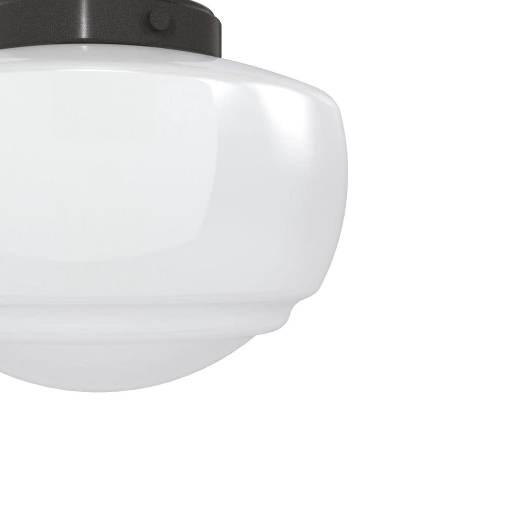 Noble Bronze Saddle Creek 6.75" Schoolhouse Semi-Flush Mount Light