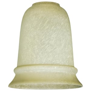 5-5/8 in. Hand-Blown Mocha Scavo Bell with Raised Band with 2-1/4 in. Fitter and 5 in. Width
