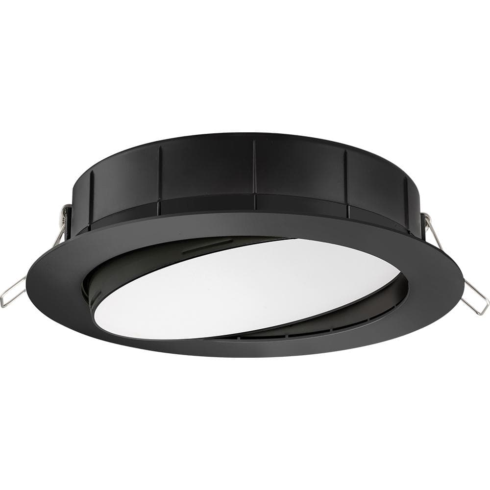 Matte Black 6-Inch Adjustable LED Recessed Lighting Kit