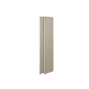 14 in. x 48 in. Rustic Grey Wood Vertical Panels (2-Pack)