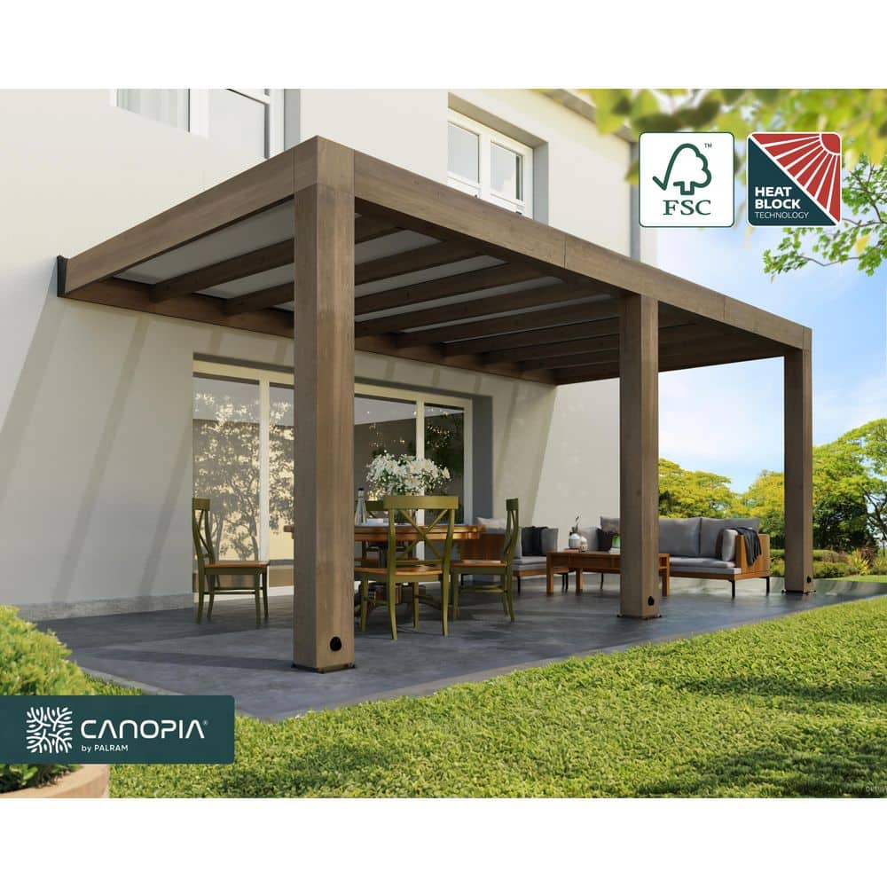 hpdeco マルチカバー　valentinahoyos ♪ CANOPIA by PALRAM Helsinki 10 ft. x 20 ft. Cedar Wood/Solar