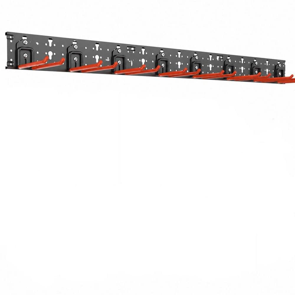 Wall Mount Steel Tool Storage Organizer with 8 Adjustable Hooks, 330 lb Capacity, Black and Orange price history on PriceWatchPro